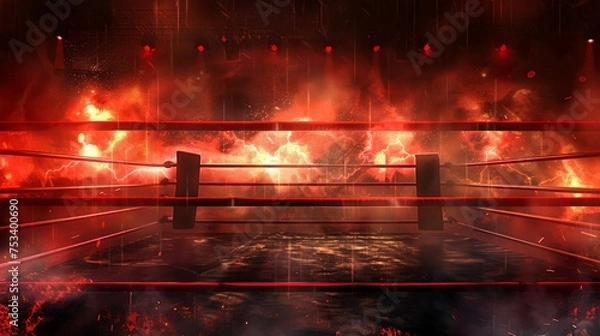 Fototapeta Professional Boxing Ring Background