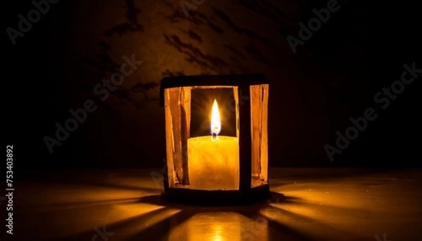 Fototapeta ろうそくの炎、癒し、静かな夜