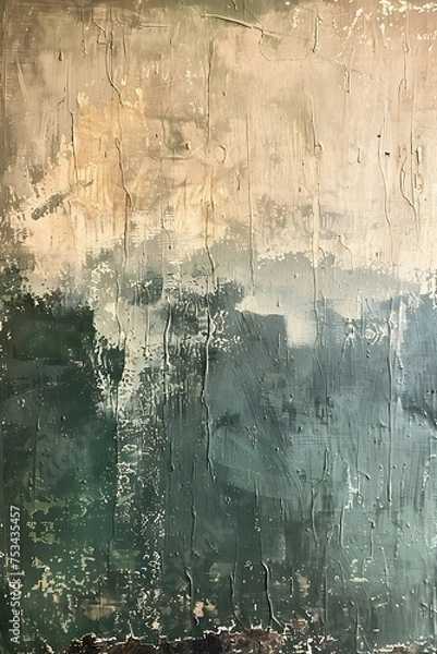 Fototapeta  painting features abstract minimal boho style neutral color theme wall art or painting 