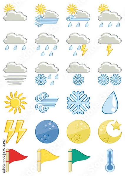 Obraz Icon set meteo