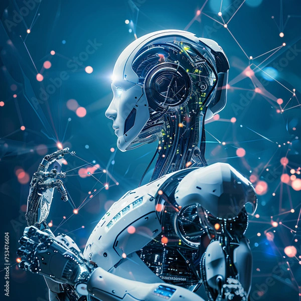 Fototapeta Artificial intelligence technology
