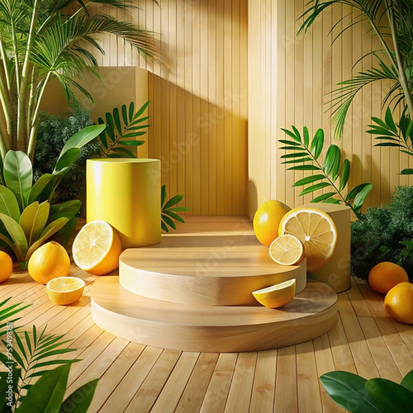Obraz Background Lemon Fruit Platform