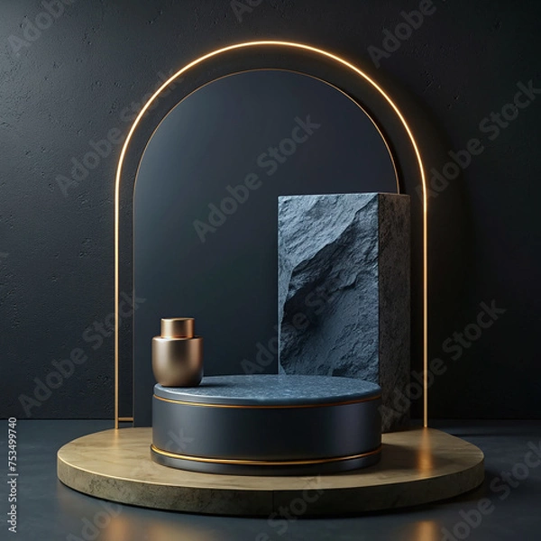 Obraz Black Stone Background