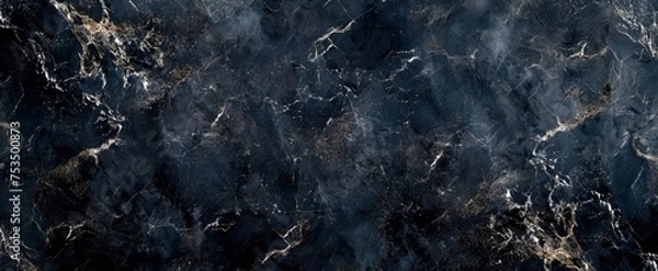 Fototapeta Luxurious Dark Marble Texture Background with Intricate Gold Veins for Exclusive Interior Design and Stylish Architectural Elements
