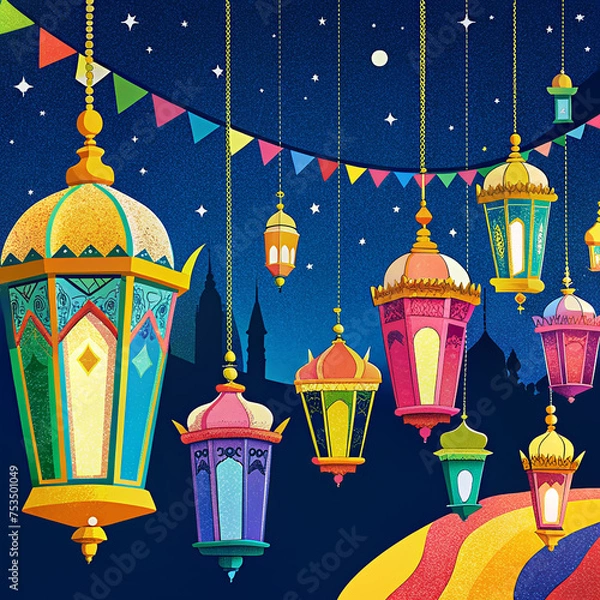 Obraz Colorful Lanterns Middle Street