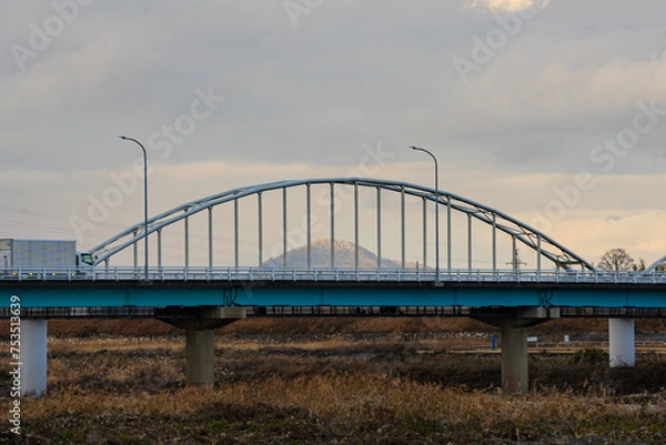 Obraz 鉄橋がある風景