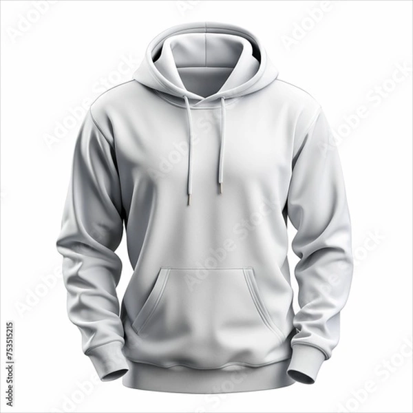 Obraz white hoodie jacket mockup