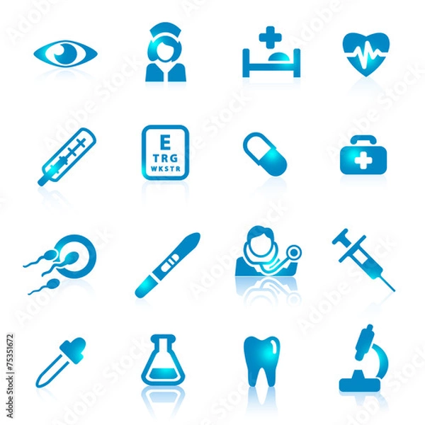 Obraz Medical set icons