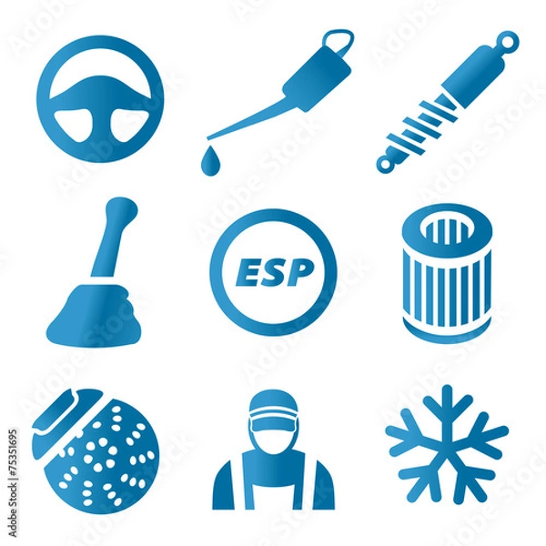 Obraz Car service - set icons