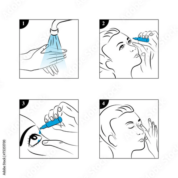Obraz Eye drops - applying