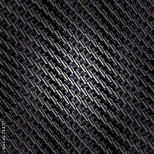 Obraz Carbon fiber textured  background - vector pattern.