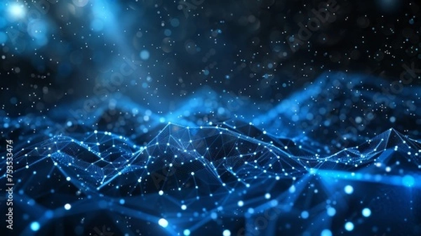 Obraz City of the Future: Sci-Fi Metropolis with Circuit Board Background