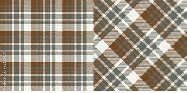 Fototapeta Vector checkered pattern or plaid pattern . Tartan, textured seamless twill for flannel shirts, duvet covers, other autumn winter textile mills. Vector Format
