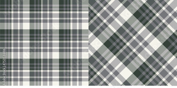 Fototapeta Vector checkered pattern or plaid pattern . Tartan, textured seamless twill for flannel shirts, duvet covers, other autumn winter textile mills. Vector Format