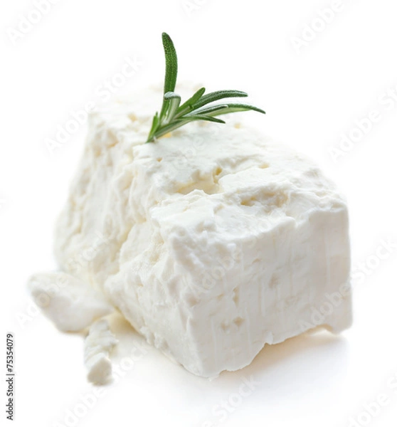 Fototapeta Ser feta izolowany na białym