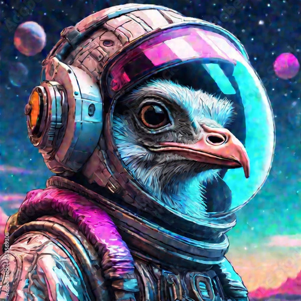 Obraz An Ostrich Astronaut