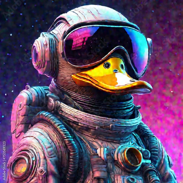 Obraz A Duck Astronaut: Duckstronaut
