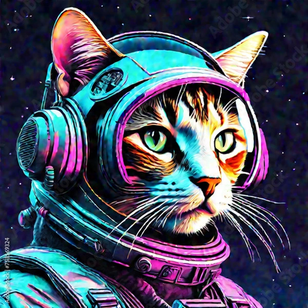 Fototapeta A Cat Astronaut