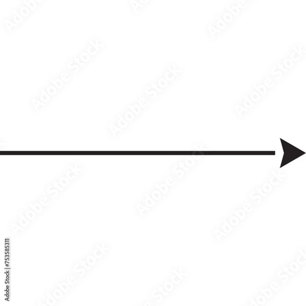 Fototapeta Black Flat Arrow 