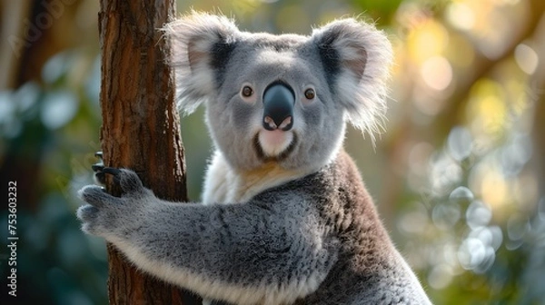 Obraz a cinematic and Dramatic portrait image for koala bear