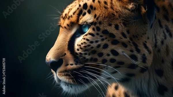 Obraz a cinematic and Dramatic portrait image for cheetah