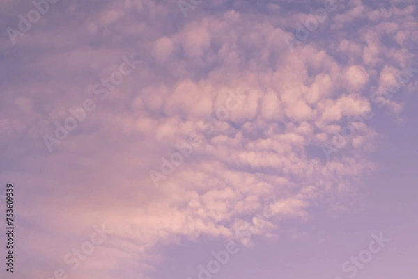 Fototapeta Blue sky background with tiny clouds. Nature cloud blue sky background.