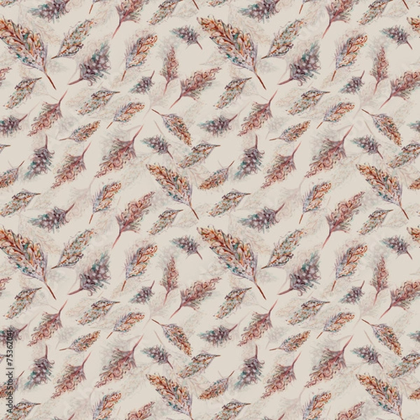 Obraz Vintage feather pattern