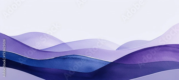 Fototapeta Abstract blue, purple, pink, and violet watercolor swirls and waves background wallpaper. Expressive artistic texture pattern isolated on white backdrop