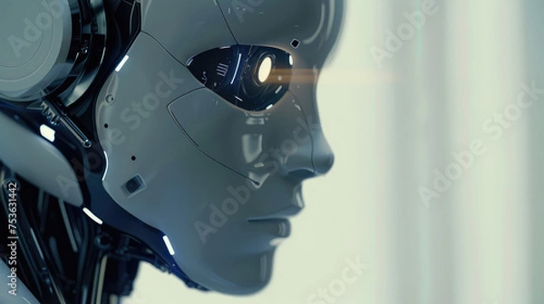 Fototapeta Human artificial inteligence data cyber security	
