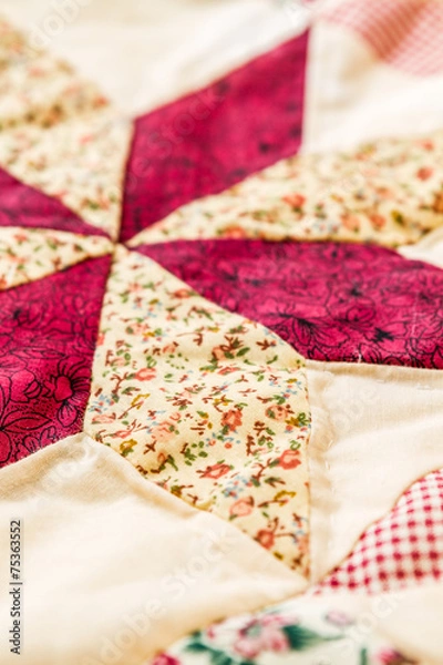 Obraz Handmade.  patchwork quilt as background. 