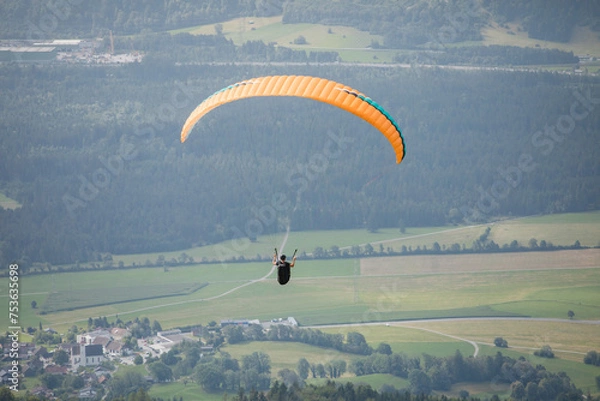 Obraz paragliding in the sky