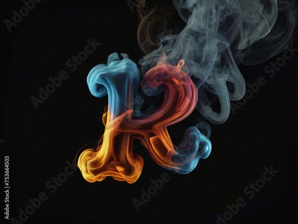 Obraz smoke on black