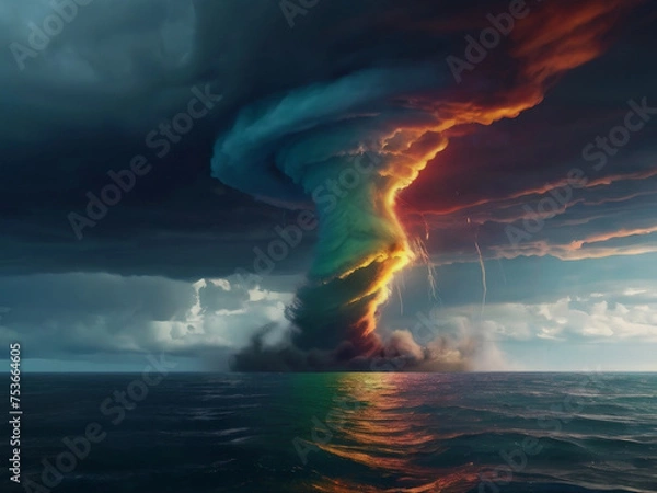 Obraz lightning in the storm