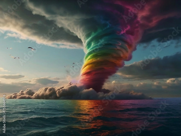 Obraz storm over the sea