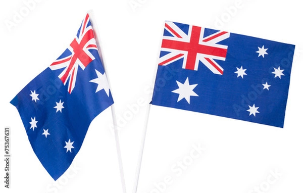 Obraz Australian flag on white background.