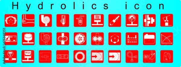 Obraz Гидравлические иконки