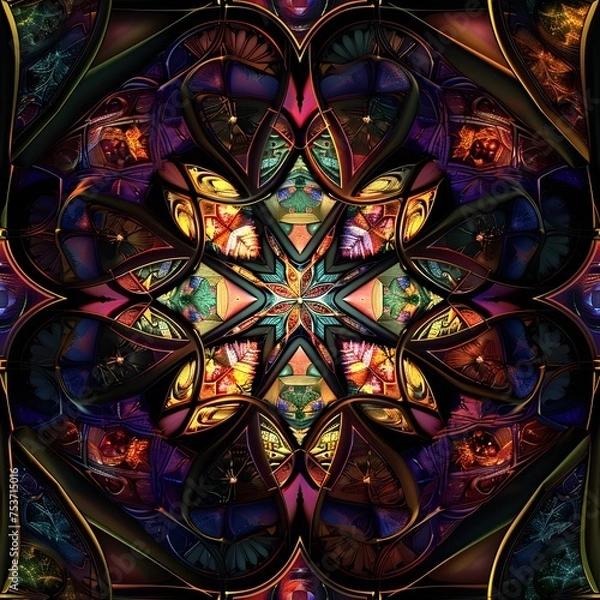 Fototapeta stained glass pattern