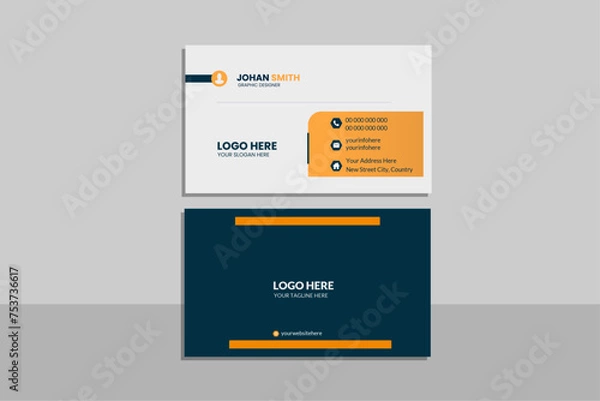 Obraz Minimalist Business Card. Modern Business Card - Creative and Clean Business Card Template. Luxury business card design template.
