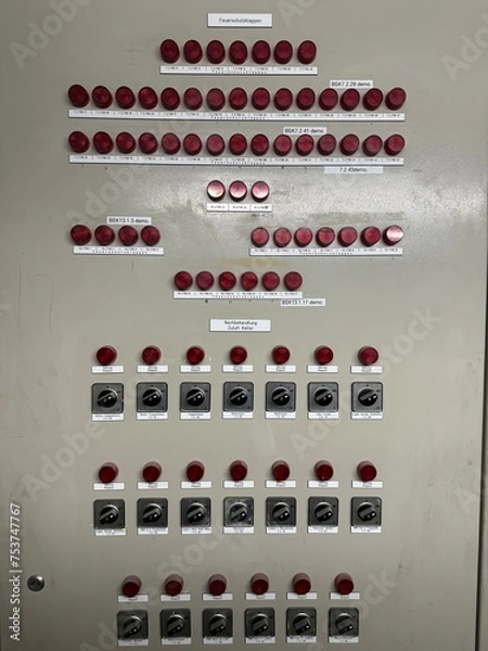 Obraz control panel of the panel