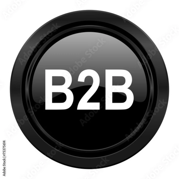 Fototapeta b2b black icon