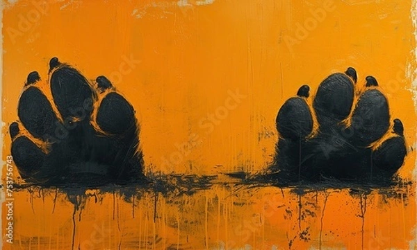 Fototapeta Generative ai artwork of a leopard