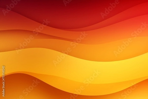 Fototapeta Maroon to Mustard Yellow abstract fluid gradient design, curved wave in motion background for banner, wallpaper, poster, template, flier and cover