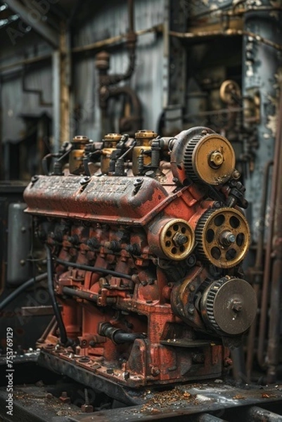 Fototapeta Identifying and addressing a mechanical issue in the engine