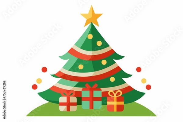 Fototapeta christmas vector on white background