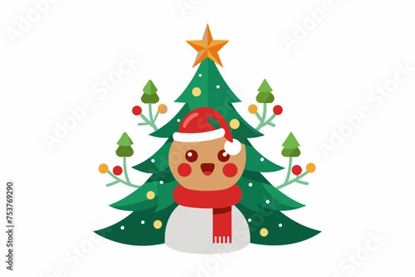 Fototapeta christmas vector on white background