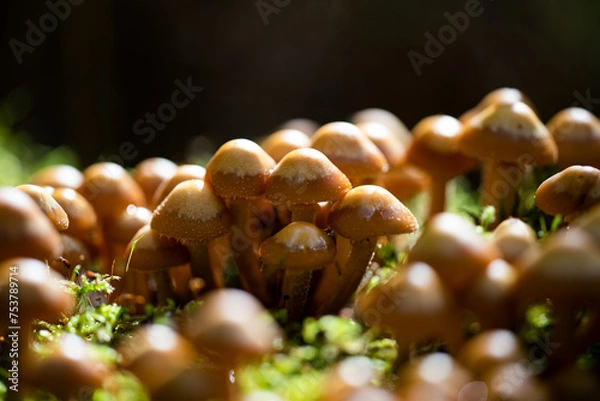 Fototapeta Grzybki na mchu