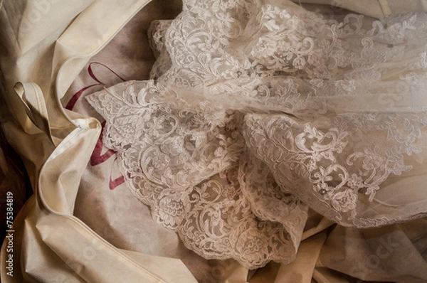 Fototapeta Dettaglio di un abito da sposa