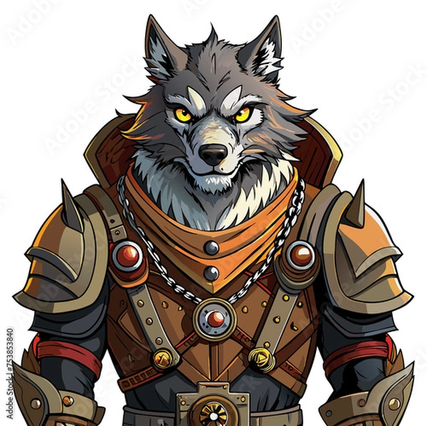 Obraz Steampunk Warrior Wolf