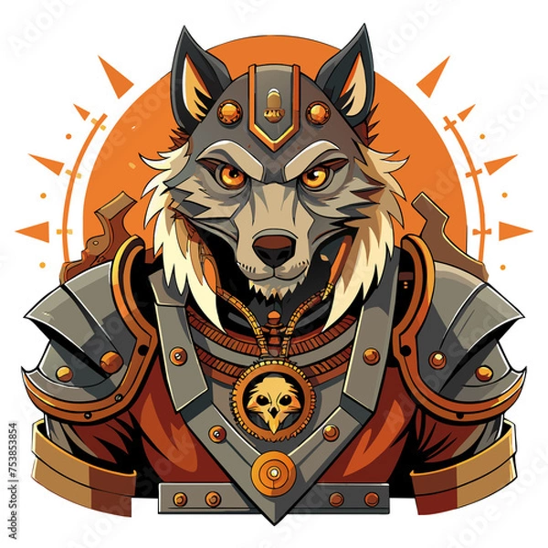 Obraz Steampunk Warrior Wolf