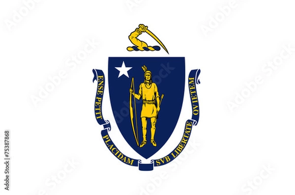 Obraz Massachusetts Flag vector
